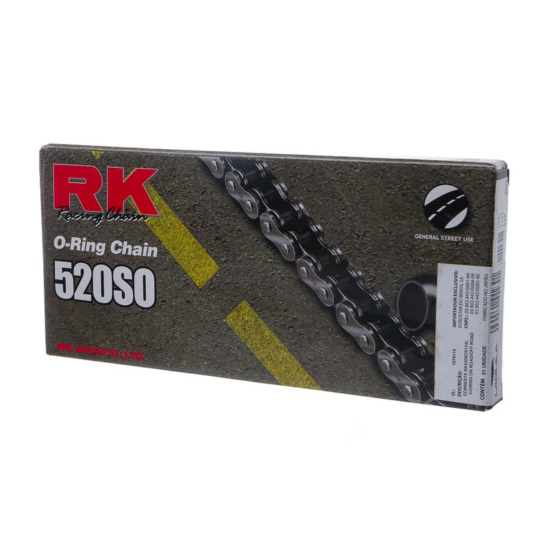 Corrente Rk 520sox114l C/oring E Emenda Rebite On Road/off R