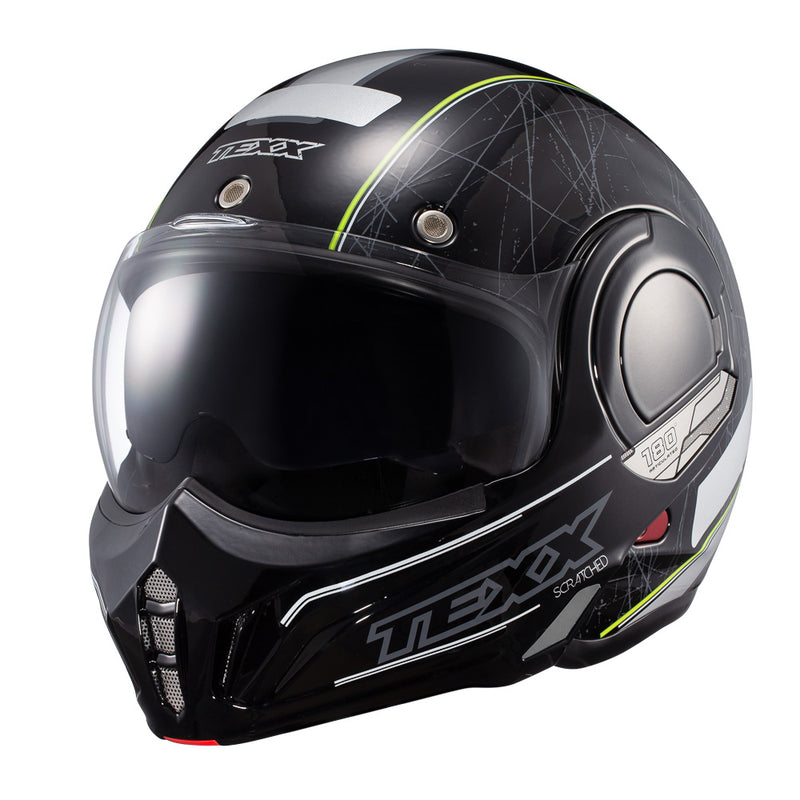 Capacete Texx Esc Stratos  180 Scratched Pret Verd 56