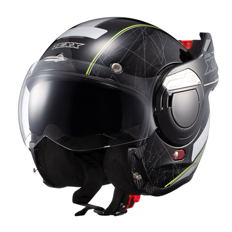 Capacete Texx Esc Stratos  180 Scratched Pret Verd 56