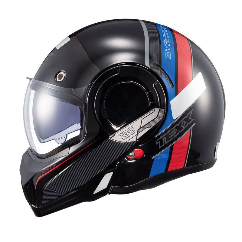 Capacete Texx Esc Stratos  180 Journey Pret Azul Verm 56