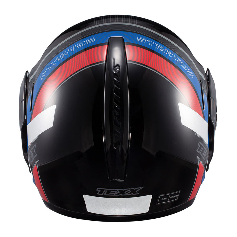 Capacete Texx Esc Stratos  180 Journey Pret Azul Verm 56