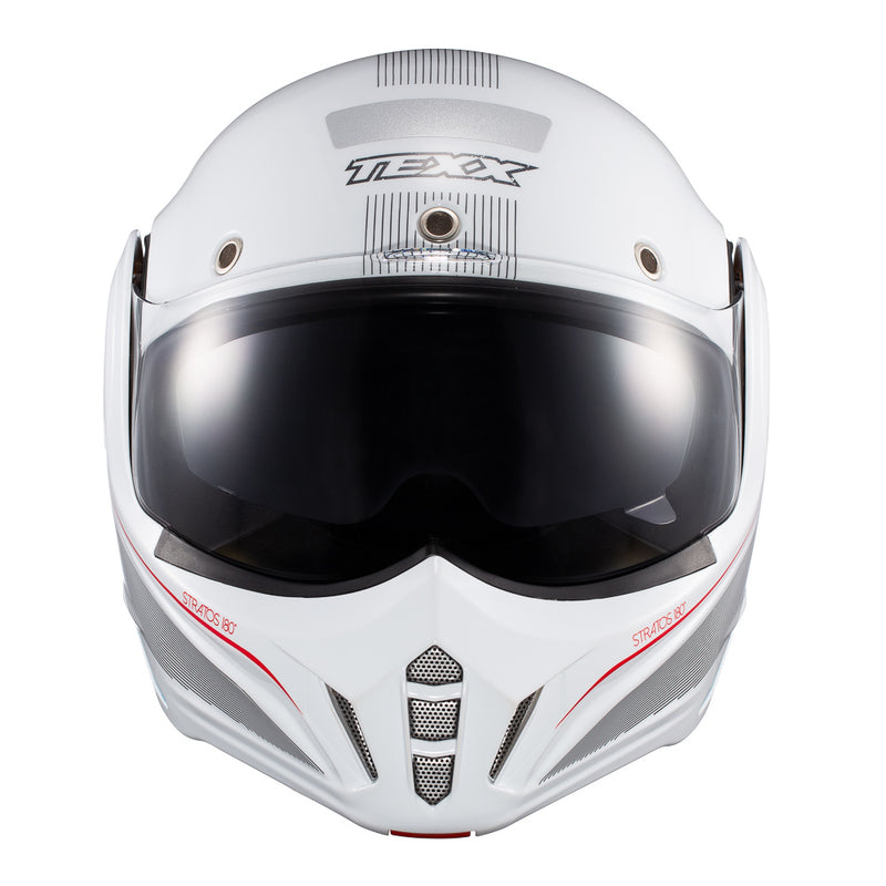 Capacete Texx Esc Stratos  180 Journey Branco Azul Verm 56