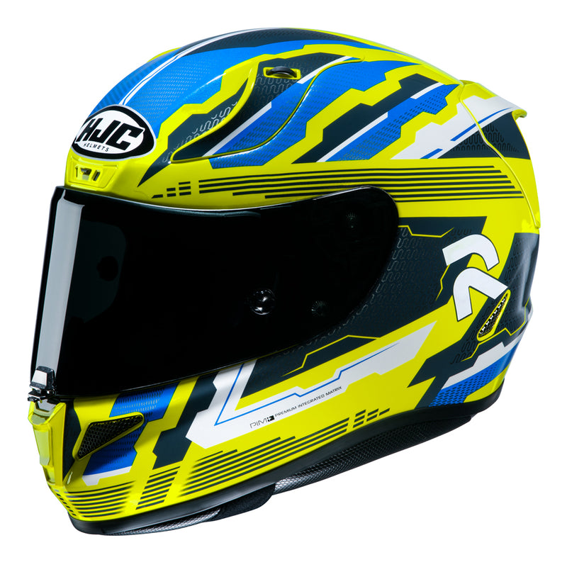 Capacete Hjc Rpha 11 Stobon Amarelo Azul E Branco 58