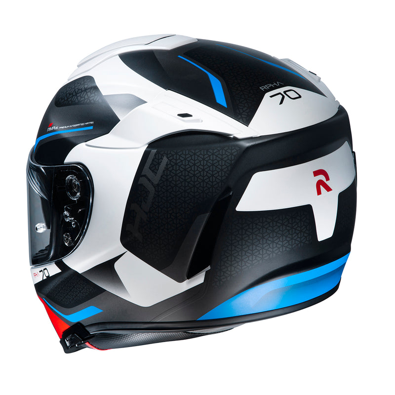 Capacete Hjc Rpha 70 Kosis Preto Branco Azul E Vermelho 55