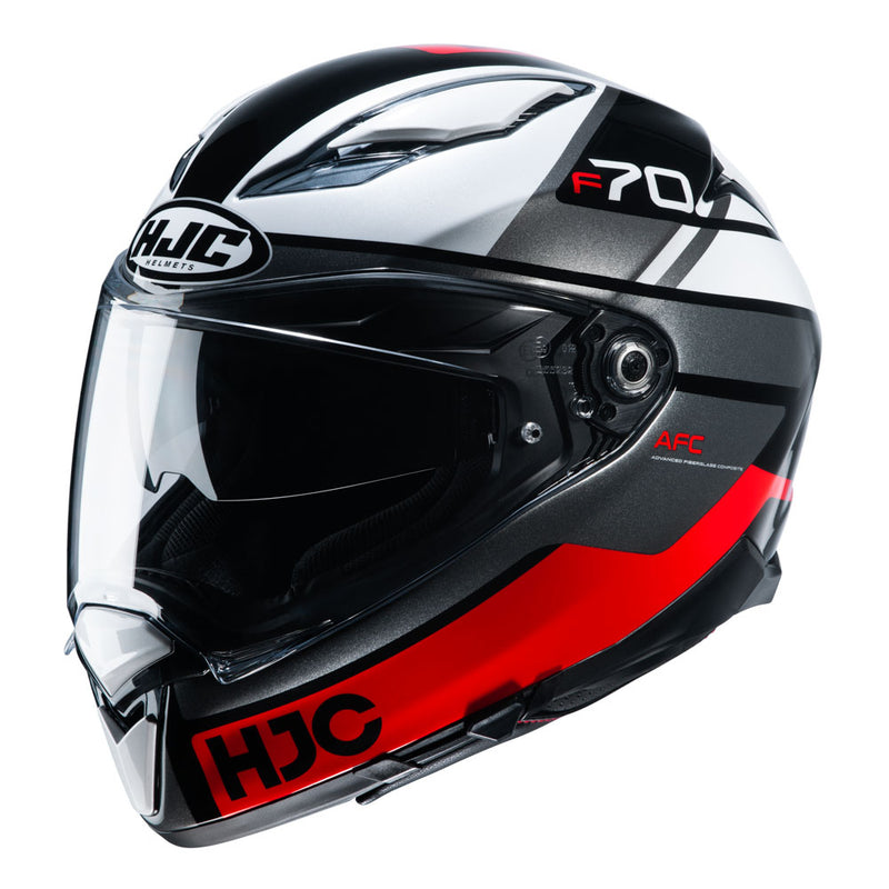 Capacete Hjc F70 Tino Preto Branco E Vermelho 59