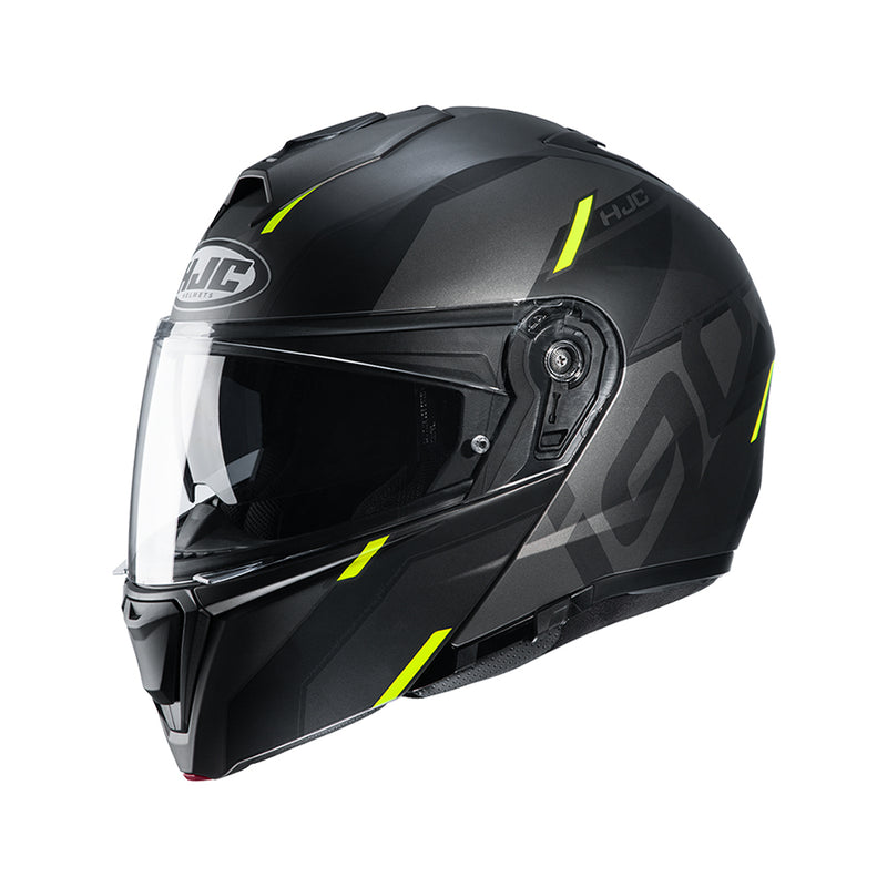 Capacete Hjc I90 Aventa Preto Cinza E Verde 58