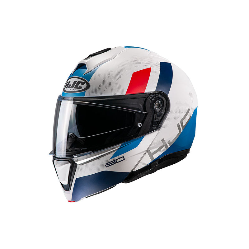 Capacete Hjc I90 Syrex Branco, Azul E Vermelho 58