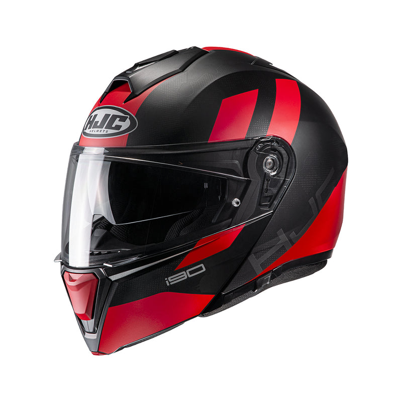 Capacete Hjc I90 Syrex Preto E Vermelho 58