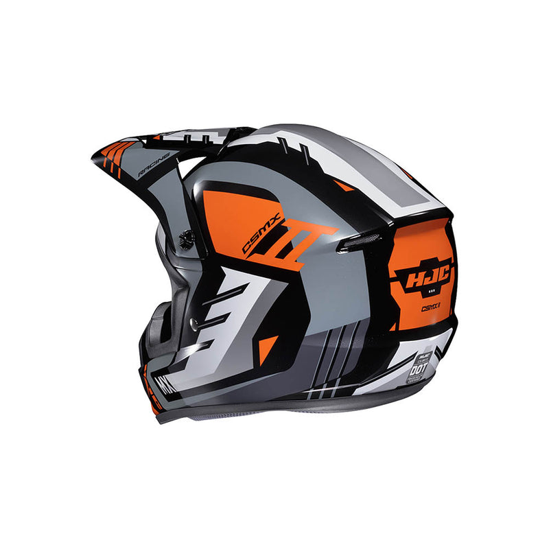 Capacete Hjc Off Csmxii Phyton Cinza Laranja E Branco 56