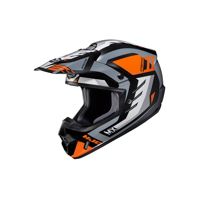 Capacete Hjc Off Csmxii Phyton Cinza Laranja E Branco 56