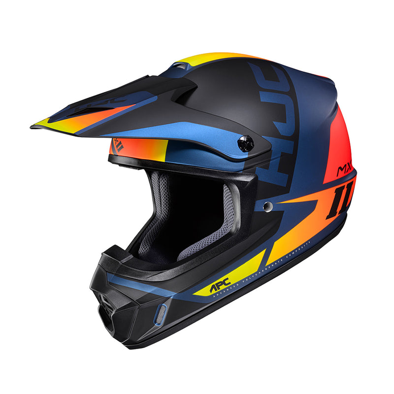 Capacete Hjc Off Csmxii Creed Azul Preto E Laranja 56