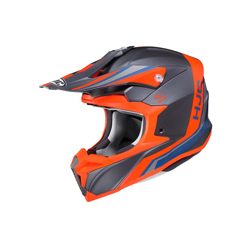 Capacete Hjc Off I50 Flux Preto Laranja Cinza E Azul 64