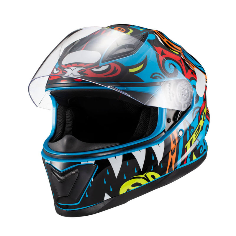 Capacete Texx Fechado Hawk Hunger Azul 56