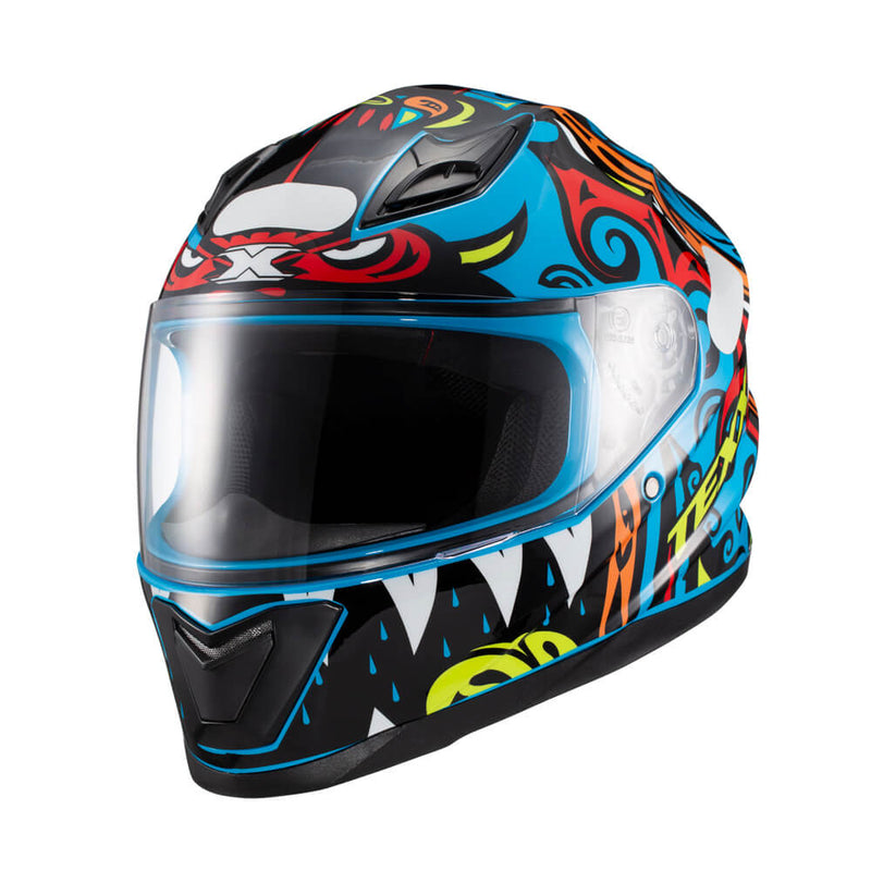 Capacete Texx Fechado Hawk Hunger Azul 56