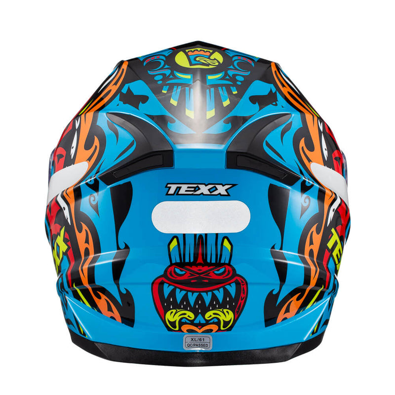 Capacete Texx Fechado Hawk Hunger Azul 56