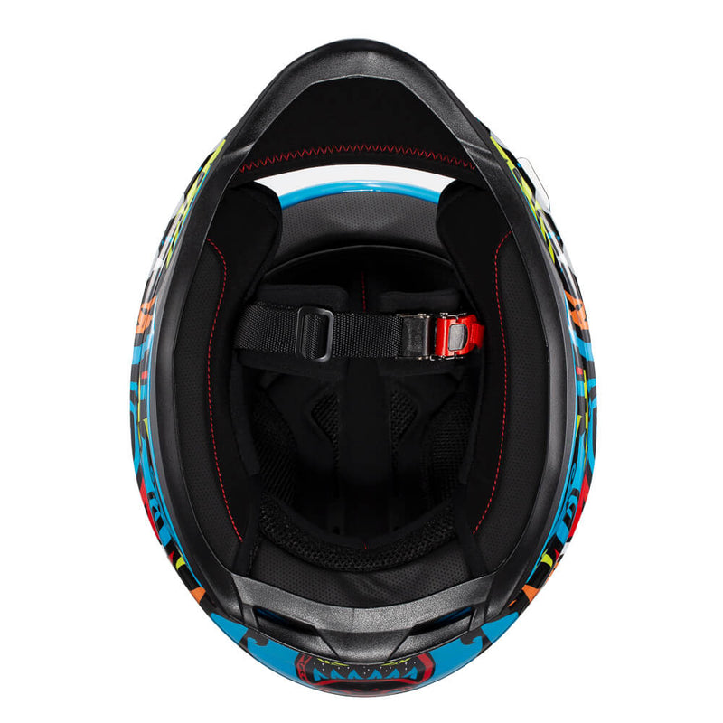 Capacete Texx Fechado Hawk Hunger Azul 56