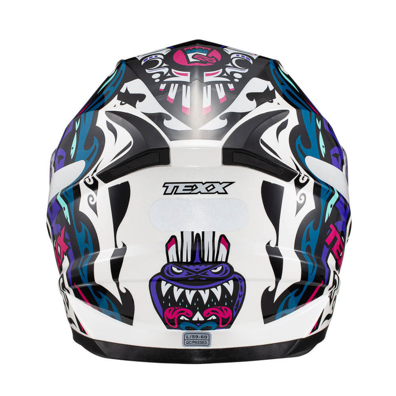 Capacete Texx Fechado Hawk Hunger Rosa Cinz 62