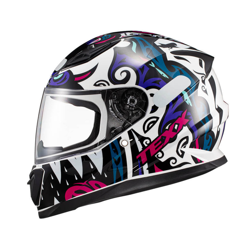 Capacete Texx Fechado Hawk Hunger Rosa Cinz 62