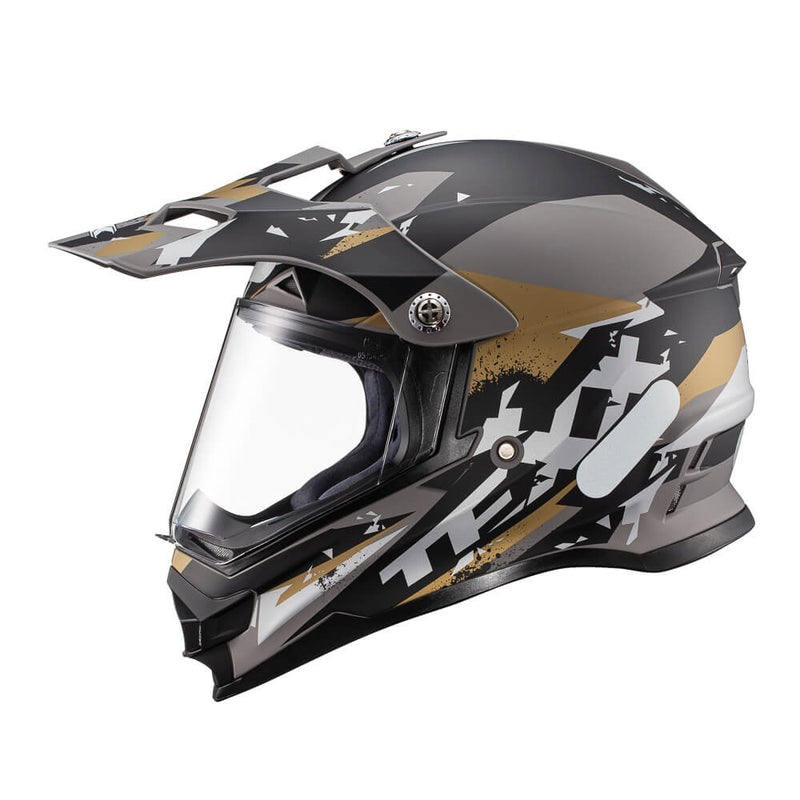 Capacete Texx Cross Carcara  Grow Cinz Marrom 56