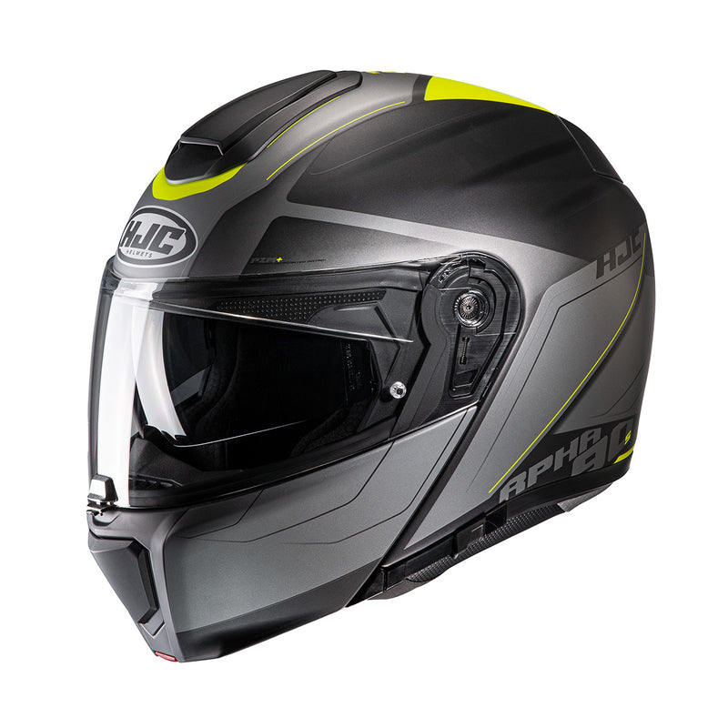 Capacete Hjc Rpha 90s Cadan Preto Cinza E Verde 58