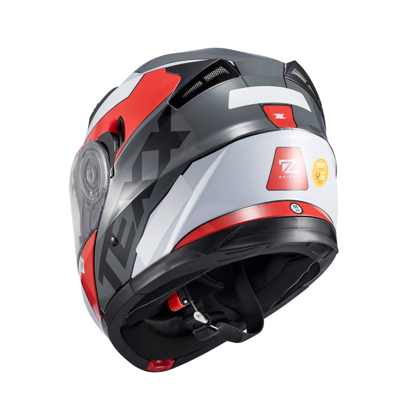 Capacete Texx Escamot Gladiator V3 Reisen Verm Branc 54