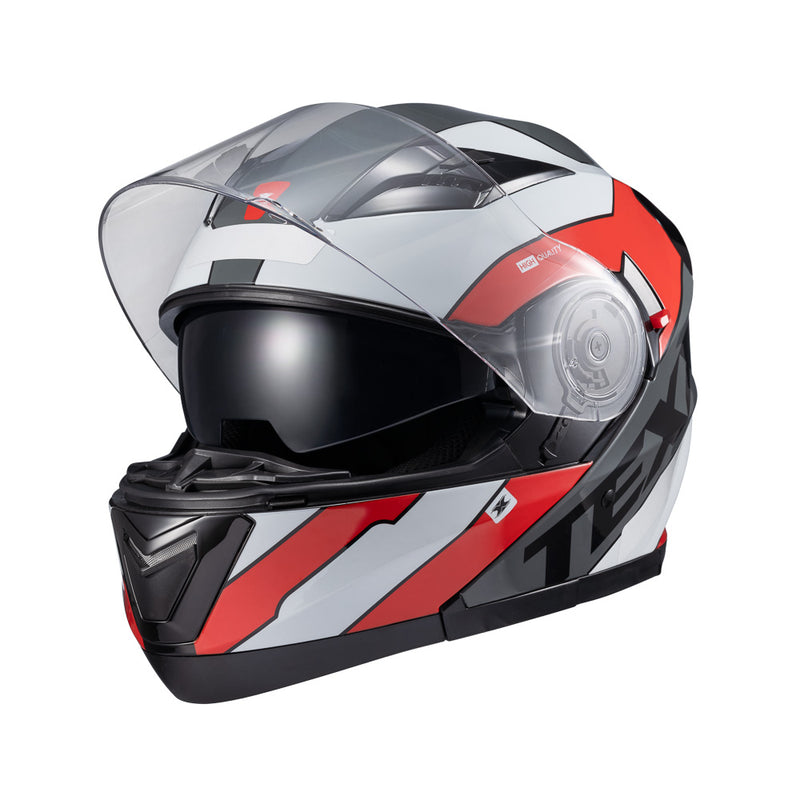 Capacete Texx Escamot Gladiator V3 Reisen Verm Branc 54