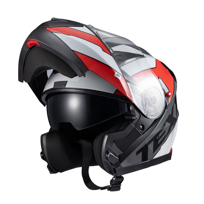 Capacete Texx Escamot Gladiator V3 Reisen Verm Branc 54