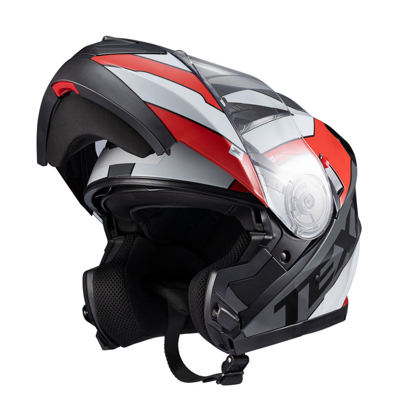 Capacete Texx Escamot Gladiator V3 Reisen Verm Branc 54