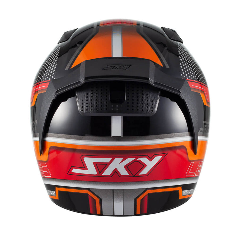 Capacete Sky Two Legends Preto Fosco Transf Laranja 62