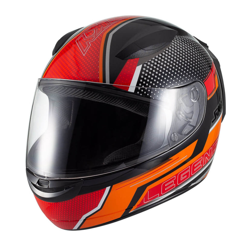 Capacete Sky Two Legends Preto Fosco Transf Laranja 62