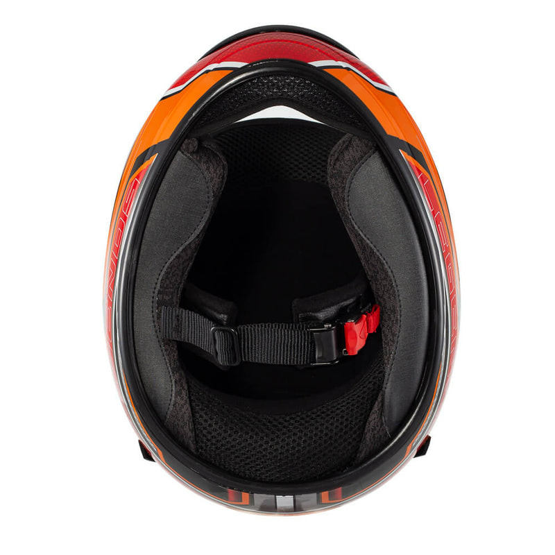 Capacete Sky Two Legends Preto Fosco Transf Laranja 62