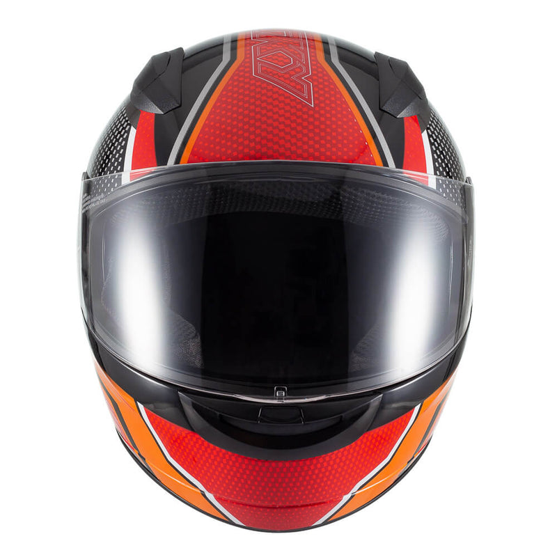 Capacete Sky Two Legends Preto Fosco Transf Laranja 62