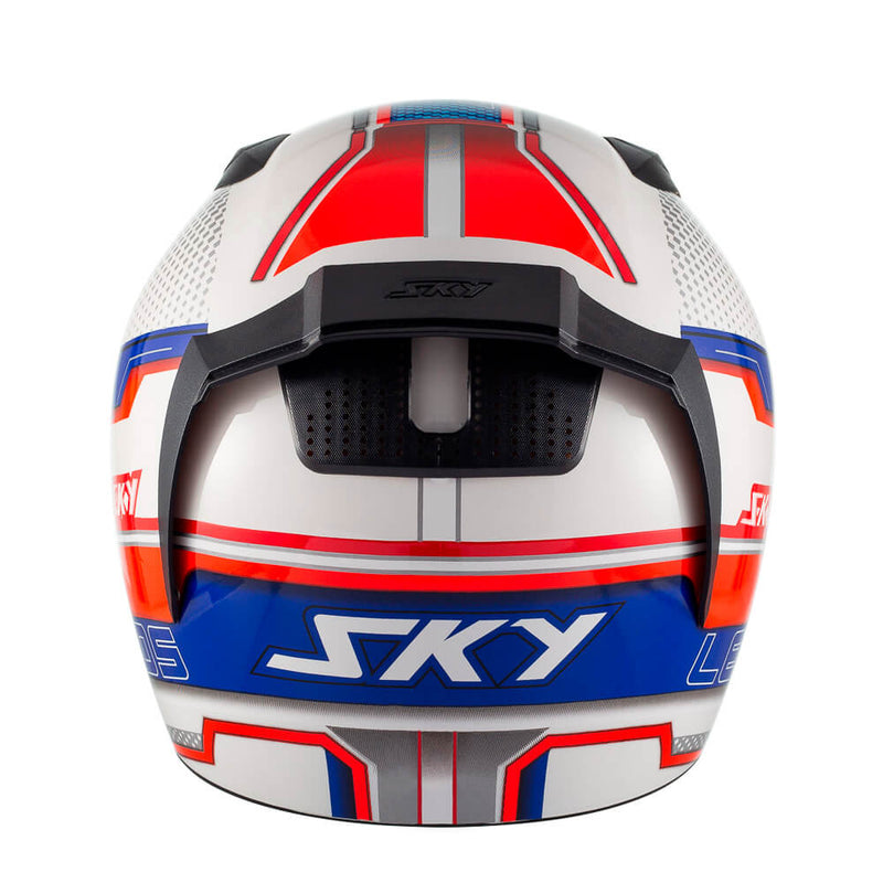 Capacete Sky Two Legends Branco Fosco Transf Vermelho 60