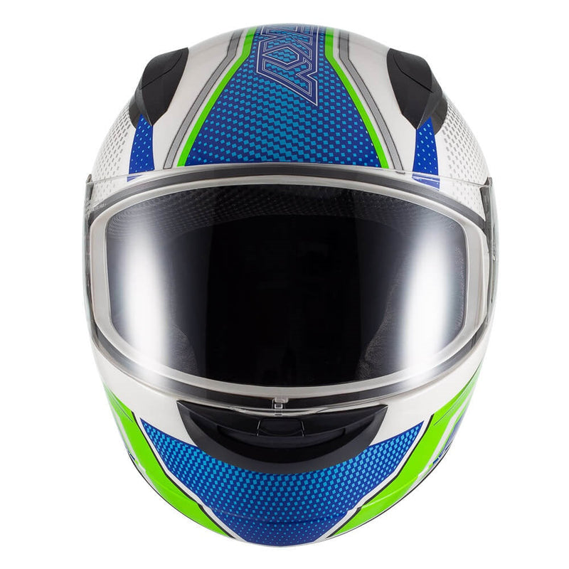 Capacete Sky Two Legends Branco Brilho Transf Verde 60